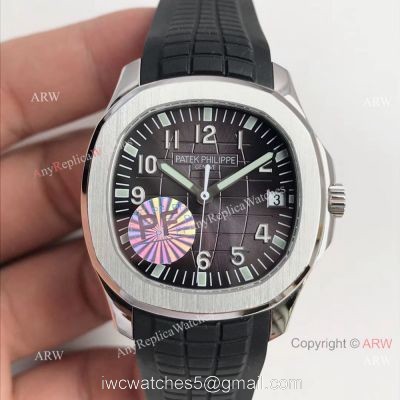 Copy Swiss Cal 324 Patek Philippe Aquanaut Grey Dial Watch 1