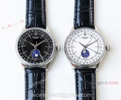 SWISS Grade Rolex Cellini Moonphase Replica Watch Black or White Dial 1