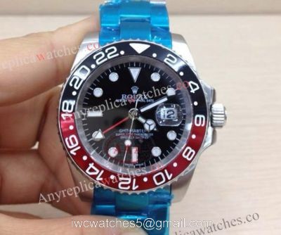 ROLEX GMT-MASTER II RED &038; BLACK Ceramic Looking Bezel watch 1