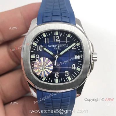 Fake Patek Philippe Aquanaut Swiss Cal324 Watch Blue Dial 1