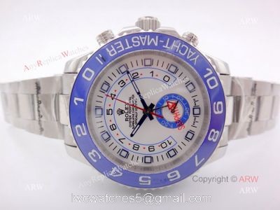 Rolex Yachtmaster II White Face Blue Ceramic Bezel Automatic Watch 44mm 1