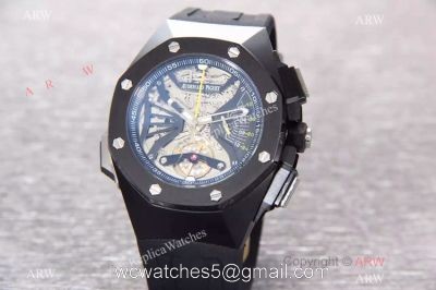 Audemars Piguet Royal Oak Concept Quartz Chronograph Replica Watch Black Case 1