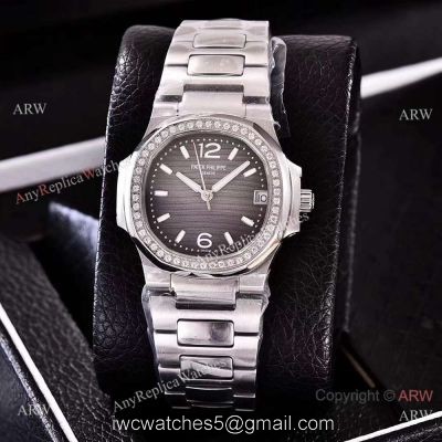 Best Copy Nautilus Patek Philippe Gray Face Watch Ladies Swiss Quality 1