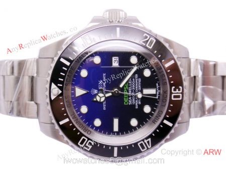 Noob Factory V3 Replica Rolex Deepsea Watch with D-Blue Face Black Ceramic Bezel 1