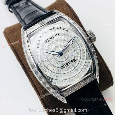 Swiss Replica Franck Muller Curvex diamond Watch Stainless Steel 43mm 1