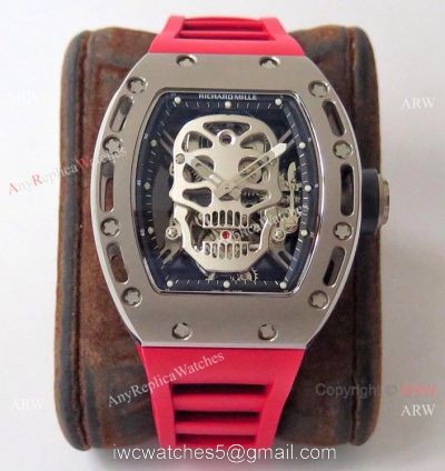 Swiss 1:1 Replica Richard Mille RM 052 Skeleton Watch Red Rubber Strap 1