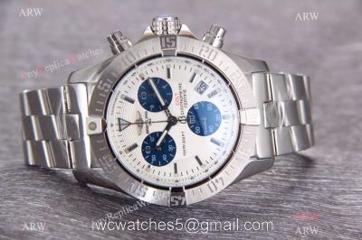 Knockoff Breitling COLT Stainless Steel White Chronograph Watch 1