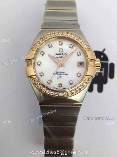 Replica Swiss Omega Constellation Watch Diamond Dial 1