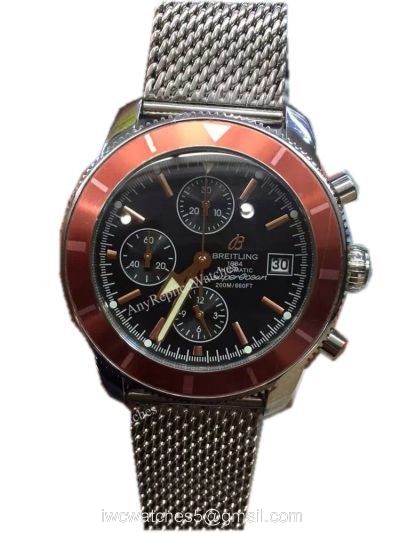 Copy Breitling Aeromarine Superocean Heritage Chronograph Watch SS Red Bezel 1