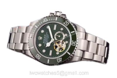 Rolex Submariner Green Replica Watch Tourbillon Face 1