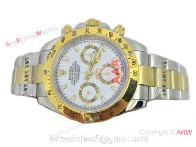 Rolex Valjoux 7750 Daytona 2-Tone White Dial / Swiss Movement 1