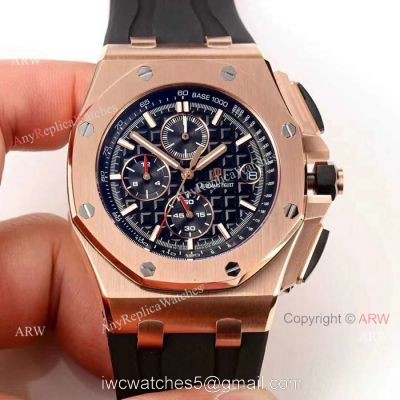 Japan Grade Audemars Piguet Royal Oak Offshore Replica Wristwatch Rose Gold Black Rubber 1