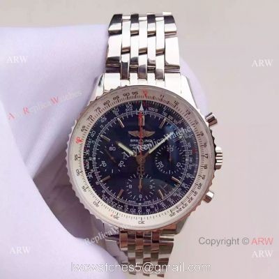 JF Best Replica Breitling Navitimer 01 43mm Watch Stainless Steel Black Face 1