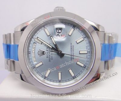 Replica Rolex Daydate II Ice Blue AAA Grade Watch 41mm 1