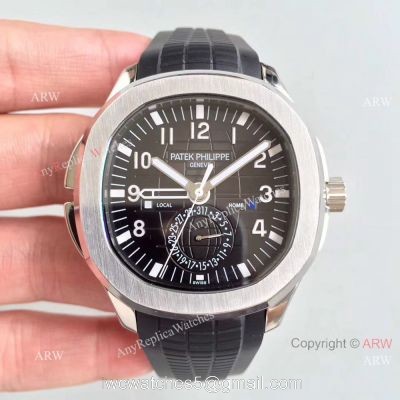 Swiss Grade Copy Patek Philippe Travel Time Watch SS Gray Dial 1