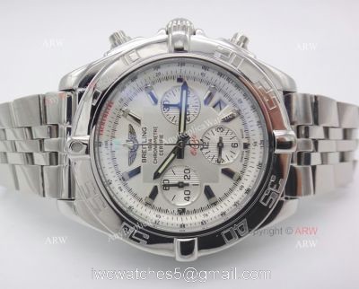 Replica Breitling Chronomat B01 SS Silver Dial Chronograph Watch 1