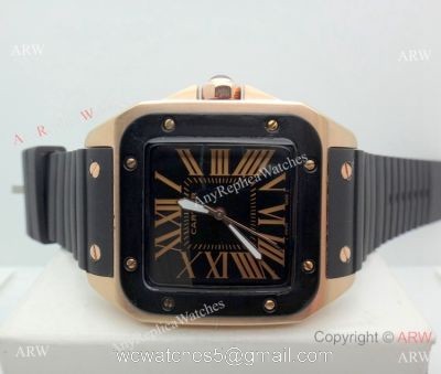 Replica Cartier Santos 100th Quartz Watch Rose Gold 51mm 1