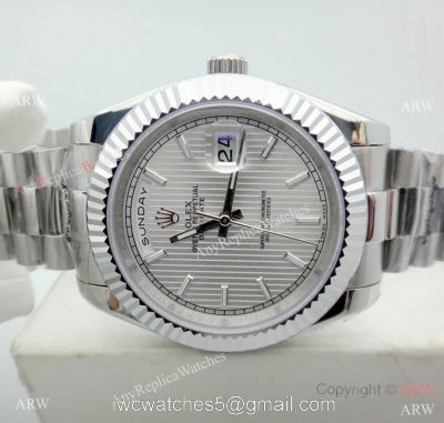 High Quality Replica Rolex Watch Day Date II Stainless Steel Case 40mm 1
