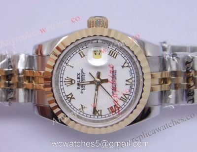 Replica Rolex Datejust 2-Tone Jubilee White Dial Sapphire glass For Womens Watch 1