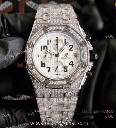 Buy Replica Audemars Piguet Iced Out Royal Oak Offshore Watch 44mm 1