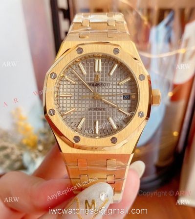Copy Audemars Piguet Royal Oak Gray Dial Automatic Watches 37mm Lady 1