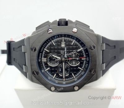 Solid Black Audemars Piguet Royal Oak Offshore Automatic Watch 1