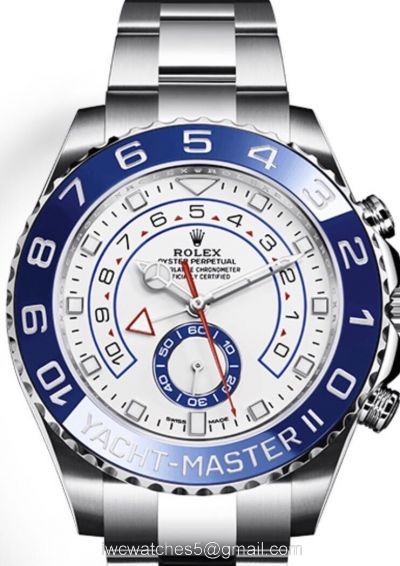 New Upgraded Rolex Yacht-Master ll Watch Benz Hand SS Blue Ceramic Watch 44mm 1