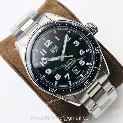 Grade 1A Swiss TAG Heuer Autavia 2836 Watch Stainless Steel Green Face 1