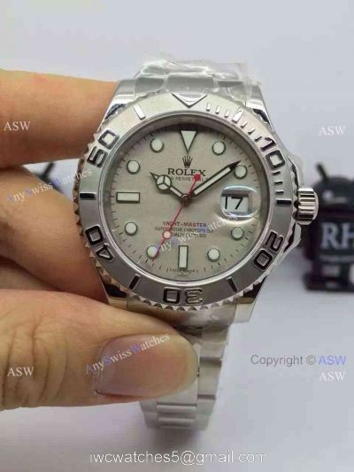 Replica Swiss Rolex Yachtmaster Watch SS Granite Dial 1