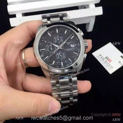 Tissot Stainless Steel Black Dial Replica Watch T035 1