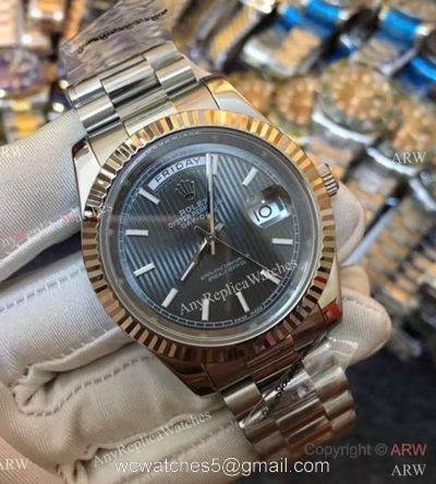 Rolex Presidential 41mm Replica Watch DDII Stainless Steel Gray Dial 1