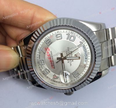 Replica Rolex Presidential Day-Date Polished Stainless Steel White Arabic Dial 41MM 1