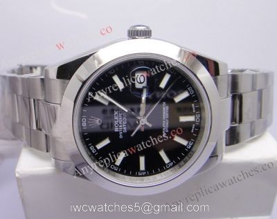 NEW UPGRADED Rolex Datejust 41 Black Replica Watch SS Oyster Face 1