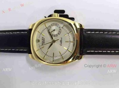 New Replica Rolex Cellini watch Gold Case Silver Dial Swiss Grade 1