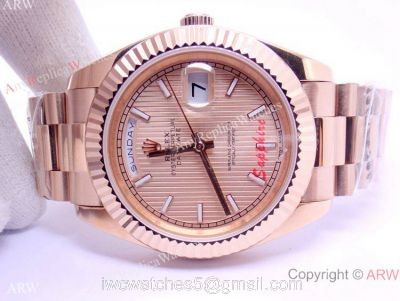 New Style Rolex Day-Date II Rose Gold Watch 41mm 1