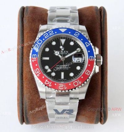 Super Clone Rolex GMT Master II VR-Factory Swiss Cal3186 Watch Pepsi Bezel Oyster Band 1