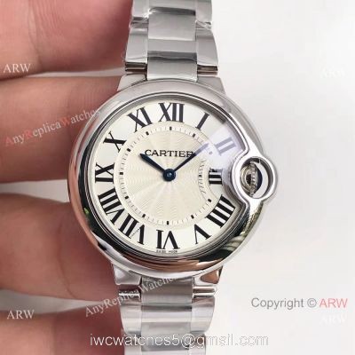 AAA Fake Cartier Ballon Bleu Quartz Watch White Roman Dial 1