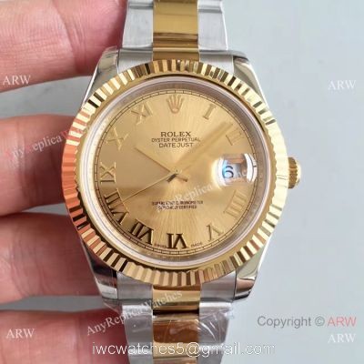 Copy Rolex Datejust II 2-Tone Gold Roman Watch Buy Replica Watches 1