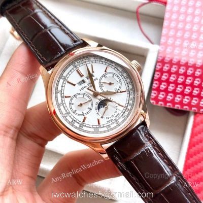 Swiss Copy Patek Philippe Base 1000 Rose Gold Watches with Moonphase 1