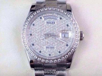 Rolex Day-Date Diamond Face Replica Watches Worldwide Shipping 1