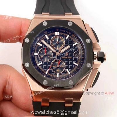 Replicas Audemars Piguet Royal Oak Offshore 44mm Watch Dark Blue Face 1