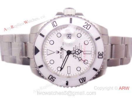 Swiss High Quality Rolex Bamford Submariner Watch SS White Ceramic Bezel 1