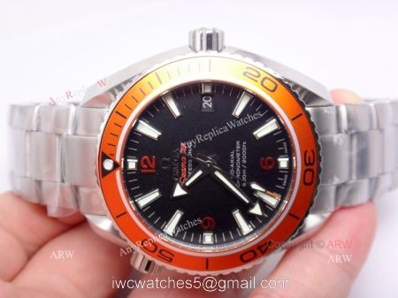 Swiss Replica Omega Seamaster Co-Axial Watch SS Orange 1
