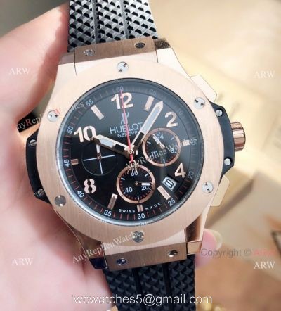 Fake Hublot Geneve Big Bang Rose Gold Chronograph Watch 1