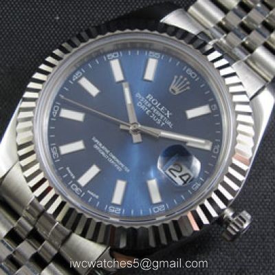 Clone Swiss ETA2836 Rolex Datejust II Watch Blue Face 1