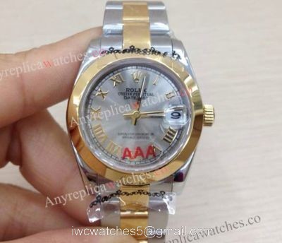 Replica Rolex Lady Datejust 31mm 2-Tone Gray Face Lady watch 1