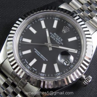 Clone Swiss ETA2836 Rolex Datejust II Watch Black Face 1