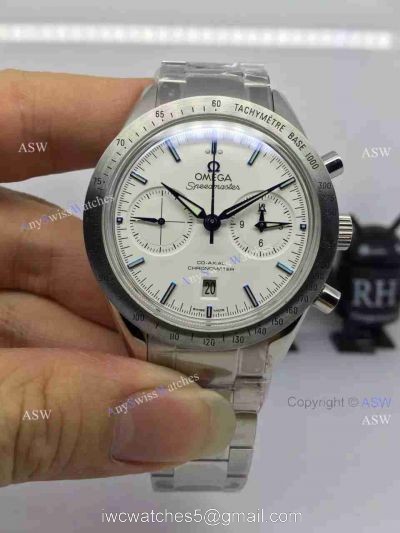 Copy Swiss Omega Speedmaster Watch Stainless Steel White Chronograph 1
