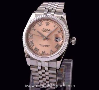 ROLEX DATEJUST SWISS ETA3135 WATCH PINK Roman FACE 1