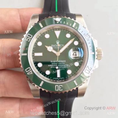 New Upgraded Rolex Submariner Hulk Replica Watch SS Rubber B Strap 1